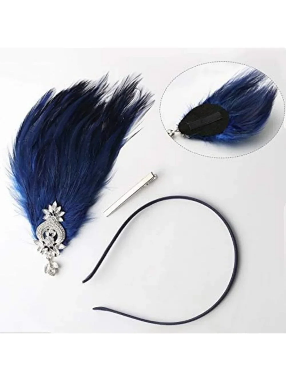 1920s Flapper Feather Headband | Roaring 20s Hair Accessory | Great Gatsby Style